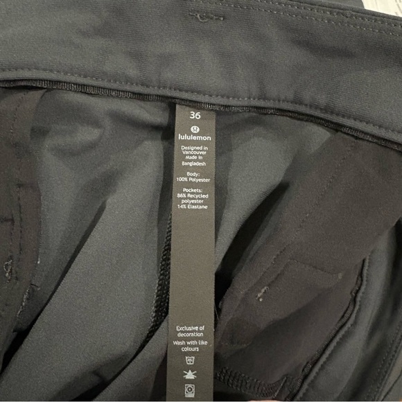 Lululemon Commission Pant Classic Warpstreme Obsidian Golf Casual Size 36 x 32 - Picture 8 of 9